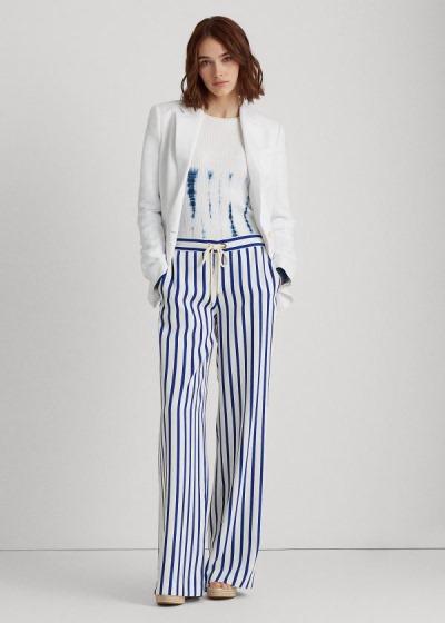 Women's Ralph Lauren Striped Satin Wide-Leg Pants | 789564XRL